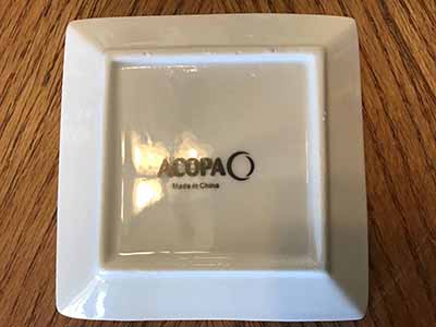 appetizer plates - porcelain (Acopa, bright white) - 4 square