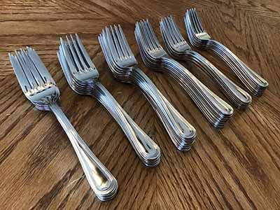 dessert fork (stainless steel, Acopa Edgeworth 6 3/4 18/8)