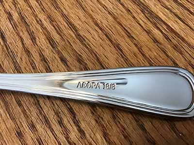 dessert fork (stainless steel, Acopa Edgeworth 6 3/4 18/8)