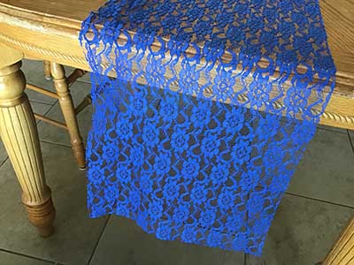 table runners (lace, royal blue) - 12 x 108