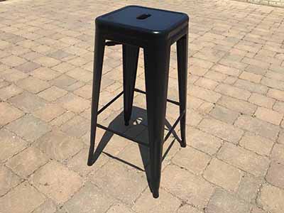 bar stools (steel, black) - 30 high