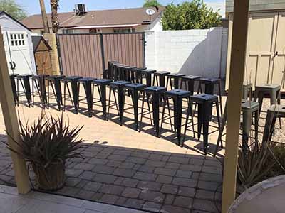 bar stools (steel, dark gray/graphite) - 30 high