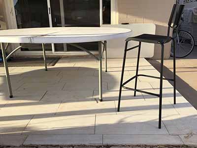 bar stools (steel/plastic, black, with backrest) - 30 seat height