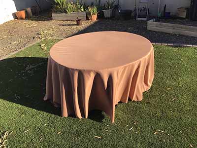 round tablecloths (latte rose) - 120