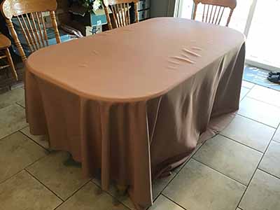 round tablecloths (latte rose) - 120