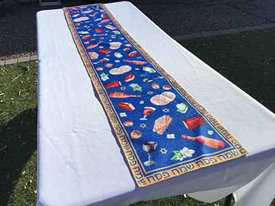 table runners (Passover, Jewish seder matzo) - 13 x 72