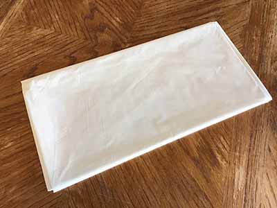 rectangle tablecloth (white, plastic, disposable) - 54 x 108
