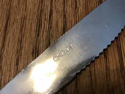 dinner knives / butter knives (stainless steel, Choice Dominion, 8 3/8)