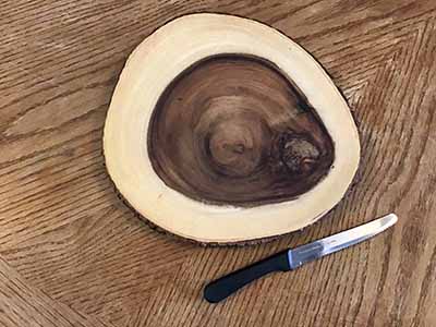 wood serving platter (10-11 diameter)