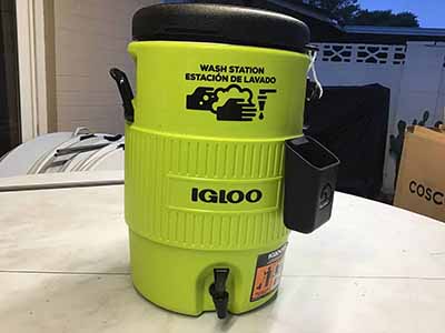 hand wash station / 5-gallon water jug