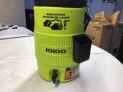 hand wash station / 5-gallon water jug