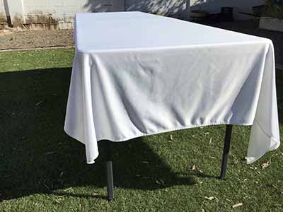 rectangle tablecloths (wrinkle-free scuba, white) - 55 x 120