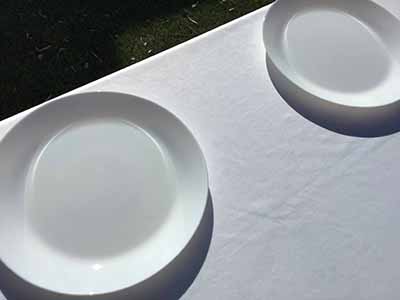 rectangle tablecloths (wrinkle-free scuba, white) - 55 x 120