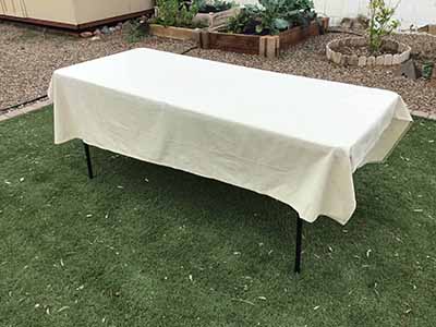 rectangle tablecloths (cream, cotton and linen blend) - 60 x 84
