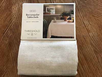 rectangle tablecloths (cream, cotton and linen blend) - 60 x 84