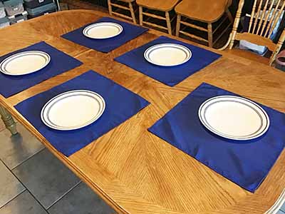 cloth dinner napkins (royal blue) - 17 x 17