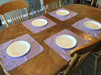 cloth dinner napkins (lavender lilac) - 17 x 17