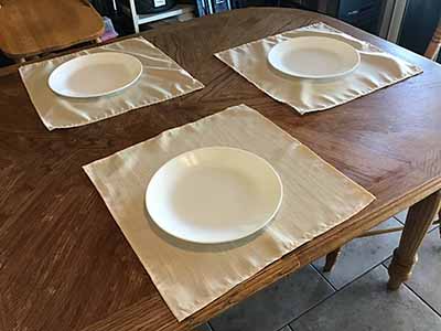 cloth dinner napkins (beige) - 17 x 17