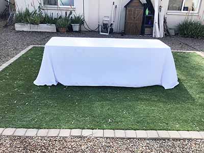 rectangle tablecloths (white) - 90 x 156 (rounded corner)