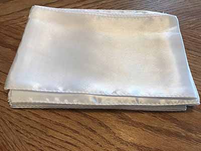 chair sash/cocktail table sash (satin, white) - 6 x 106