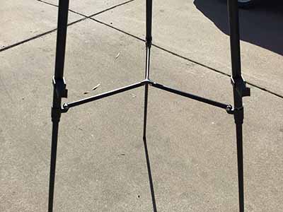 easel with pad retainer (black aluminum) - 35 to 65