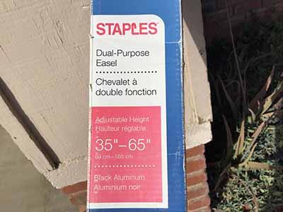 easel with pad retainer (black aluminum) - 35 to 65