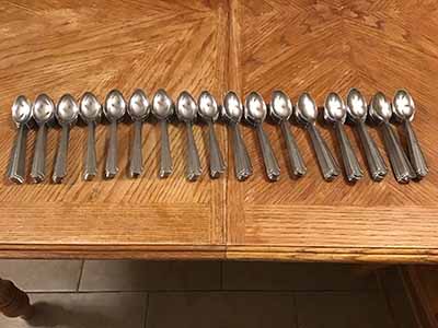 teaspoons (stainless steel, Choice Dominion 5 7/8, 18/0)