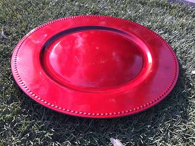 charger plates (red) - 13