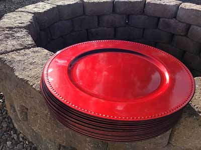 charger plates (red) - 13