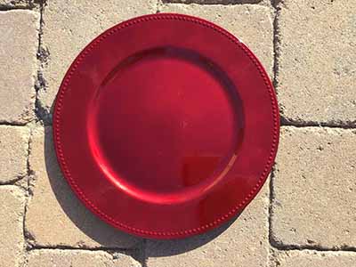 charger plates (red) - 13