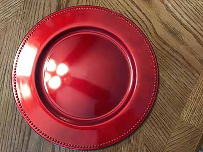 charger plates (red) - 13
