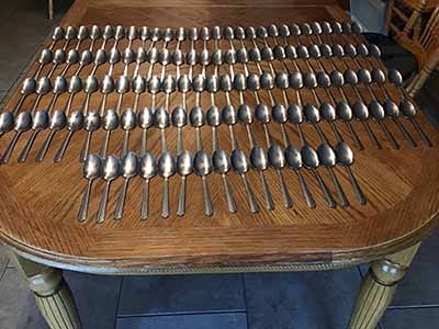 dessert spoons (stainless steel, Choice Dominion 6 7/8, 18/0)