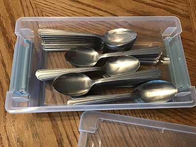 dessert spoons (stainless steel, Choice Dominion 6 7/8, 18/0)