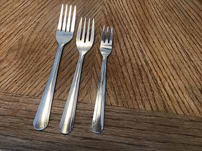 salad forks (stainless steel, Choice Dominion, 6 1/8 18/0)