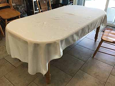 rectangle tablecloths (white, cotton and polyester) - 53 x 114