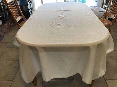 rectangle tablecloths (white, cotton and polyester) - 53 x 114