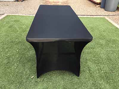stretch spandex rectangle tablecloths (black) - for 6-ft. table