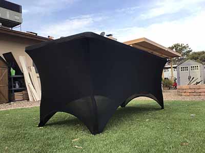 stretch spandex rectangle tablecloths (black) - for 6-ft. table