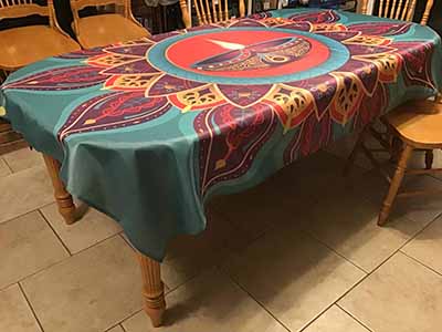 rectangle tablecloths / backdrop (Diwali Festival of Lights) - 60 x 84
