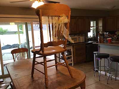 chair sash (organza, yellow) - 6 x 102