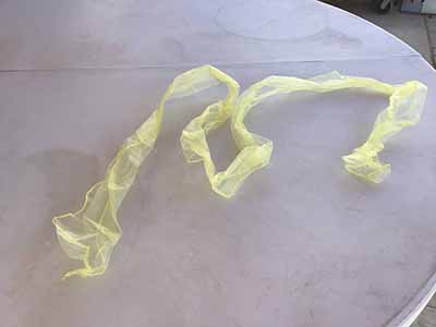 chair sash (organza, yellow) - 6 x 102