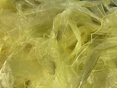 chair sash (organza, yellow) - 6 x 102