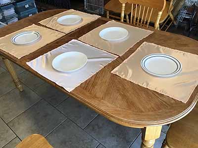 cloth dinner napkins (peach, satin) - 20 x 20