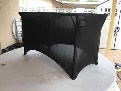 stretch spandex rectangle tablecloths (black) - for 4-ft. table
