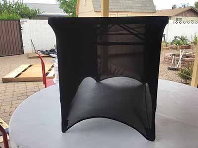 stretch spandex rectangle tablecloths (black) - for 4-ft. table