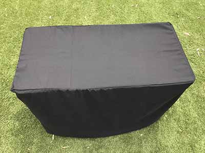 fitted polyester tablecloth for 4-foot rectangle tables (black)