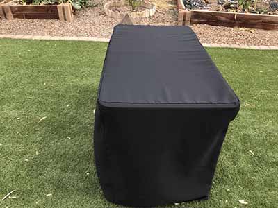 fitted polyester tablecloth for 4-foot rectangle tables (black)