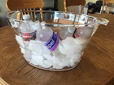 oval party tub / drink and ice bucket (transparent)