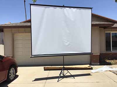 projector screen with stand - 120 inch