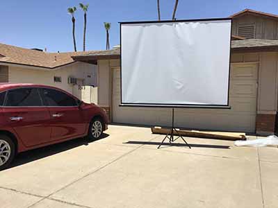 projector screen with stand - 120 inch
